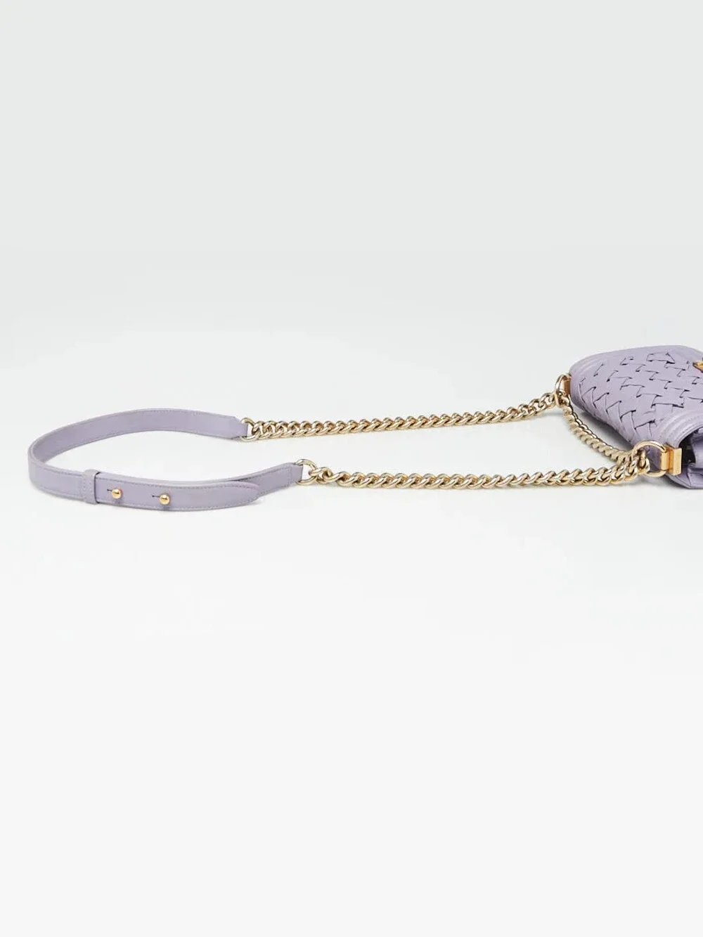 Chanel Purple Woven Lambskin Leather #235312C28B